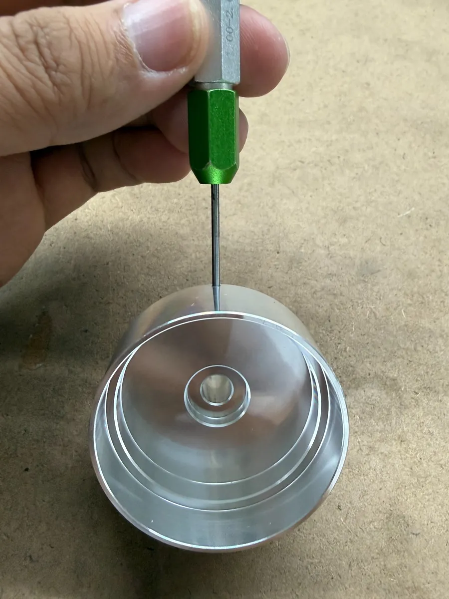 Precision gauge inspection on the aluminum housing